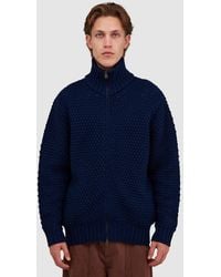 Beams Plus - Popcorn Pattern Cardigan - Lyst