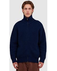 Beams Plus - Popcorn Pattern Cardigan - Lyst