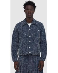 SAGE NATION - Denim Nep Jiji Jacket Needle Punch - Lyst