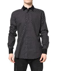 Dolce & Gabbana - Polka Dot Cotton Formal Dress Shirt - Lyst