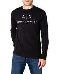 ARMANI EXCHANGE - Black Cotton Shirt - Lyst