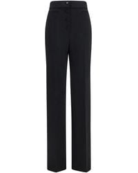 Valentino Garavani - Black Wool Oves Aries Flared Pants - Lyst