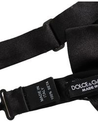 Dolce & Gabbana - Men Black 100% Silk Adjustable Neck Papillon Bow Tie - Lyst