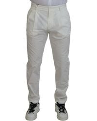 Dolce & Gabbana - Cotton Skinny Chino Pants - Lyst