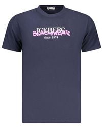 Iceberg - Neon Blue Cotton Mens T - Lyst