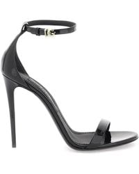 Dolce & Gabbana - Patent Leather Sandals - Lyst