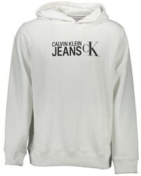 Calvin Klein - White Cotton Men's Hoodie - Lyst