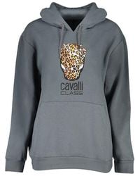 Roberto Cavalli - Elegant Hooded Fleece Sweatshirt - Lyst