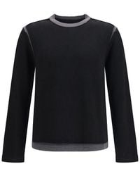 MM6 by Maison Margiela - Black Wool Oves Aries Sweatshirt - Lyst