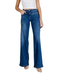 Liu Jo - Blue Cotton Bootcut Jeans - Lyst