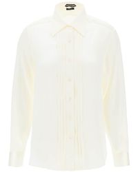 Tom Ford - Silk Charmeuse Blouse Shirt - Lyst