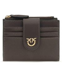 Pinko - Brown Calf Leather Bos Taurus Wallet - Lyst
