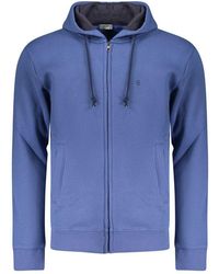 COVERI MOVING - Blue Cotton Men's Hoodie Sweatshirt - Lyst