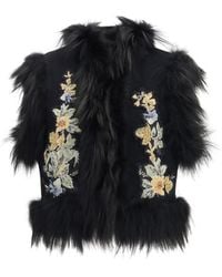 Fendi - Black Wool Oves Aries Sleeveless Jacket - Lyst