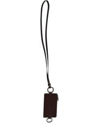 Dolce & Gabbana - Calf Leather Lanyard Logo Card Holder Wallet - Lyst