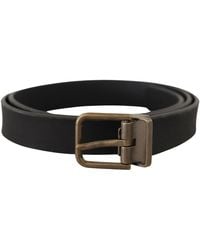 Dolce & Gabbana - Elegant Leather Belt With Vintage Metal Buckle - Lyst