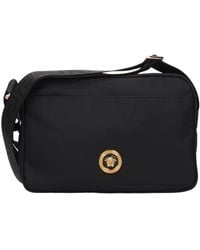 Versace - Black Fabric Crossbody Bag - Lyst