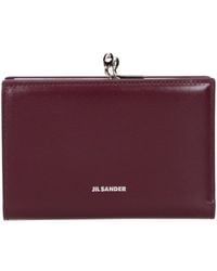 Jil Sander - Red Leather Wallet - Lyst