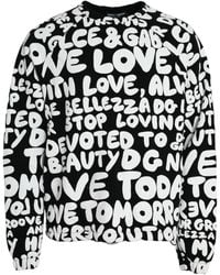 Dolce & Gabbana - Logo Print Crew Neck Sweatshirt Sweater - Lyst