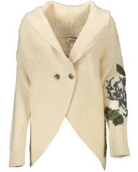 Blugirl Blumarine - Beige Acrylic Cardigan - Lyst