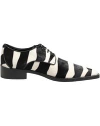 Dolce & Gabbana - Black White Zebra Pony Fur Dress Shoes - Lyst