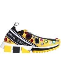 Dolce & Gabbana - Sorrento Crystals Low Top Sneakers Shoes - Lyst