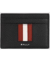 Bally - Black Leather Business Card Holder - Lyst