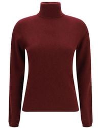 Allude - Bordeaux Cashmere Turtleneck - Lyst