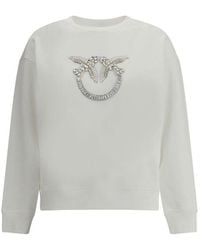 Pinko - Embroidered Logo Sweatshirt - Lyst