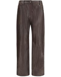 Magda Butrym - Brown Leather Pants - Lyst