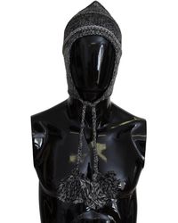 Dolce & Gabbana - Warm Fleece Ear Flaps Knit Beanie Hat - Lyst