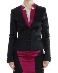 Exte - Black Pink Stretch Blazer Jacket - Lyst