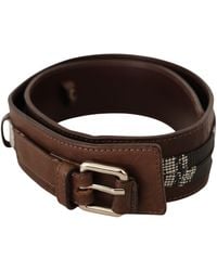CoSTUME NATIONAL - Leather Silver Buckle Belt - Lyst