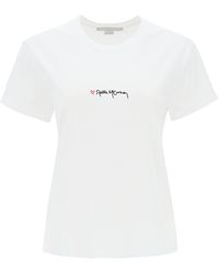 Stella McCartney - T Shirt With Embroidered Signature - Lyst