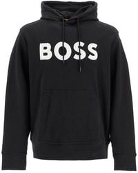 BOSS - Hooded Sweatshirt With - Lyst