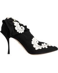 Dolce & Gabbana - Embroidered Jersey Stiletto Boots Shoes Viscose Elastane - Lyst