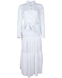 Alpha Studio - White Cotton Dress - Lyst