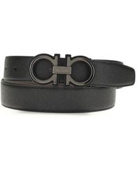 Ferragamo - Black Calf Leather Bos Taurus Regular Belt - Lyst