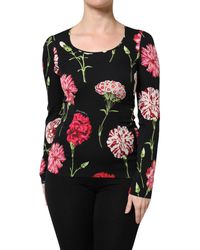 Dolce & Gabbana - Floral Print Long Sleeve Blouse - Lyst
