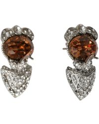 Dolce & Gabbana - Silver Crystal Stone 925 Sterling Earrings - Lyst