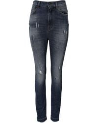 Dolce & Gabbana - Distressed Ripped Skinny Jeans - Lyst