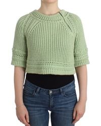 Ermanno Scervino - Chic Cropped Cotton Sweater - Lyst