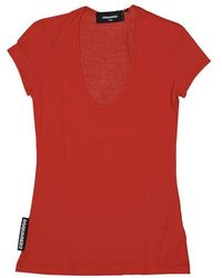 DSquared² - Cotton T-Shirt With Side Logo Detail - Lyst