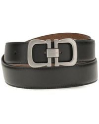 Ferragamo - Black Calf Leather Bos Taurus Regular Belt - Lyst