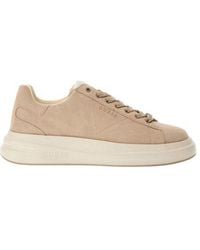 Guess - Beige Suede Leather Low Top Sneakers - Lyst
