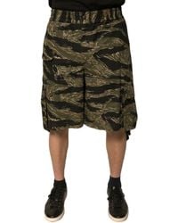 Dolce & Gabbana - Tiger Print Cargo Shorts - Lyst