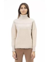 Alpha Studio - Chic Turtleneck Sweater With Luxe Blend - Lyst