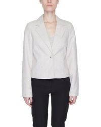 Vero Moda - Gray Polyester Blazer - Lyst