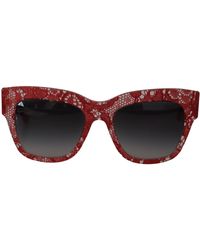 Dolce & Gabbana - Elegant Lace-Infused Sunglasses - Lyst