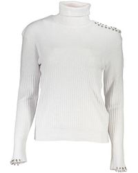 Patrizia Pepe - Chic Turtleneck Sweater With Contrast Details - Lyst